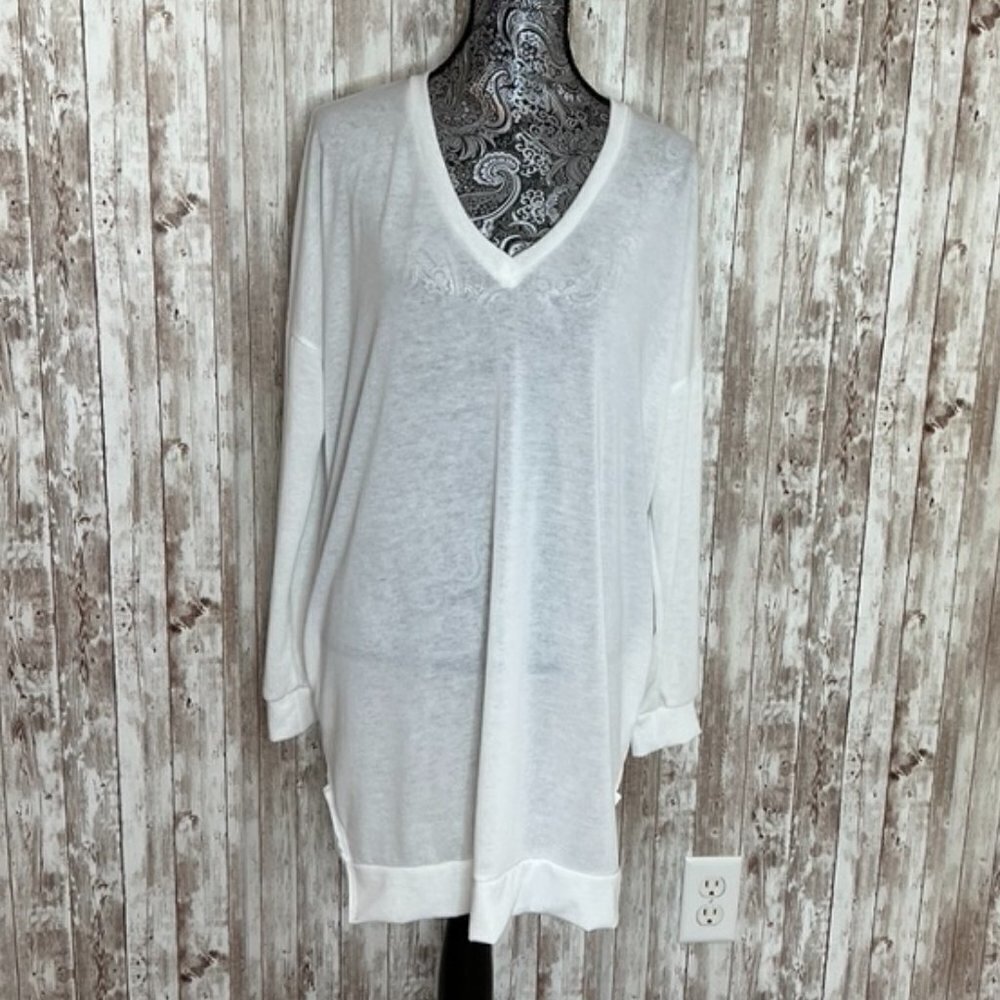 Women's NWT Honey & Lace White Tunic Shirt size 2X